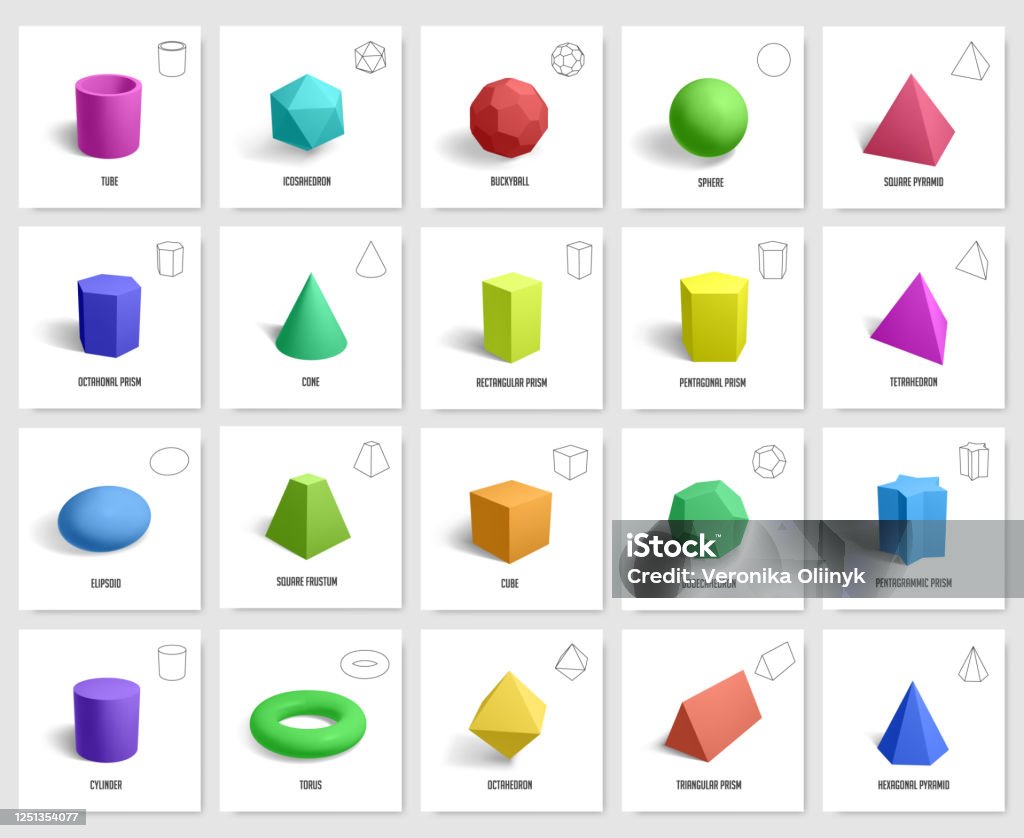 Hình Dạng Hình Học 3d Thực Tế Lăng Kính Hình Học Cơ Bản Khối Lập ...