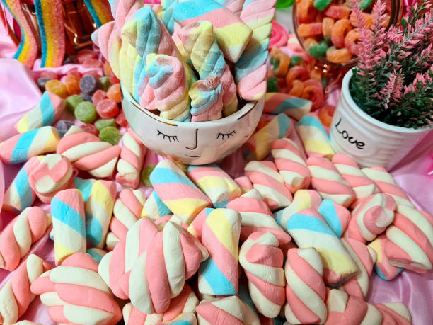 istock Delicious stuffed and colorful marshmellos 1251356512