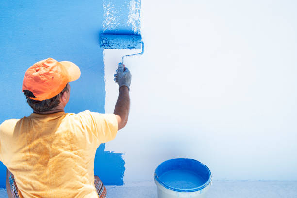 malowanie basenu - paint brushing house painter wall zdjęcia i obrazy z banku zdjęć