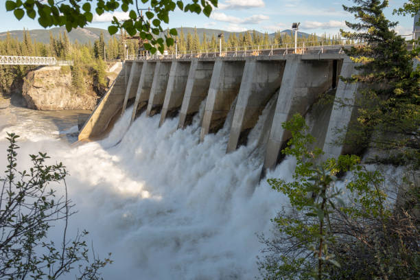 istock Scenic view of hydro power dam 1251361210