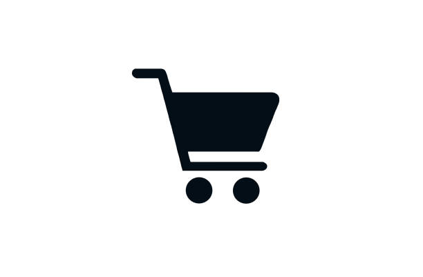 Shopping Cart Vector Art Closeup View