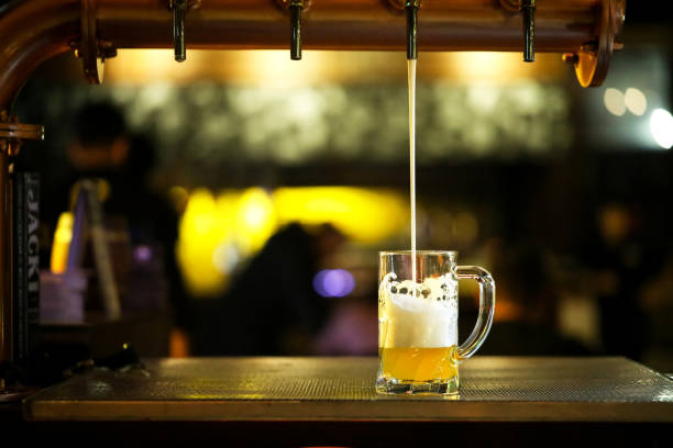 istock Draft beer pour in a glass. 1251363726