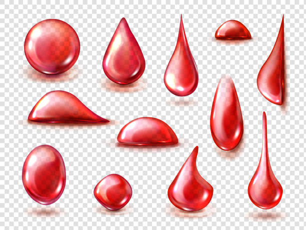 ilustrações de stock, clip art, desenhos animados e ícones de set of red drops of red water, juice or wine - falling fruit berry fruit raspberry