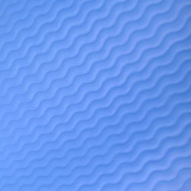 Elastic rubber texture of yoga mat in blue