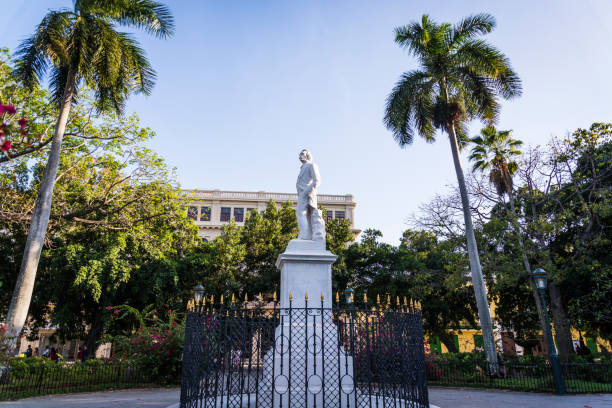 Monument to Jose Marti in the Plaza de Armas in the Old City Centre, Havana Vieja, Havana, Cuba