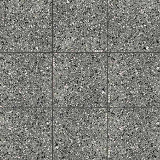 istock Floor porcelain tile texture in asphalt gray 1251370388