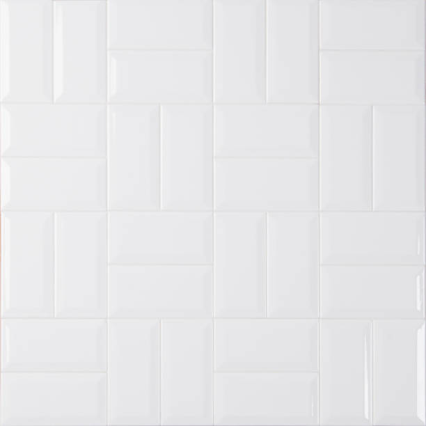 textura de azulejos de metro de cerámica blanca brillante - loft apartment bathroom mosaic tile fotografías e imágenes de stock