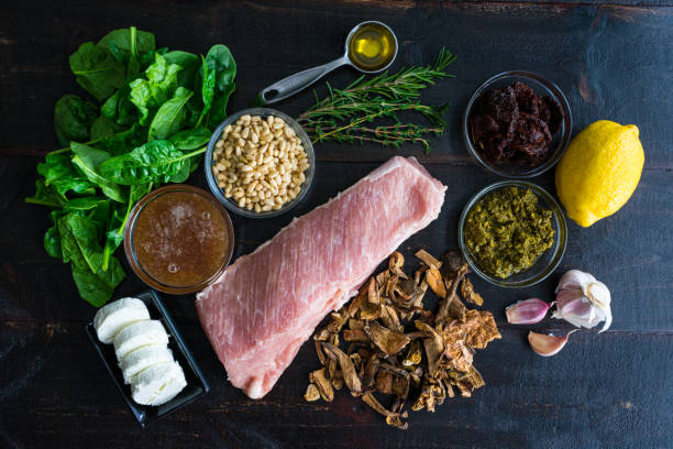 istock Mediterranean Stuffed Pork Tenderloin Ingredients 1251370590