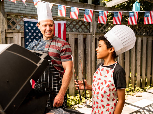 istock Young Chef at 4th July BBQ 1251373422