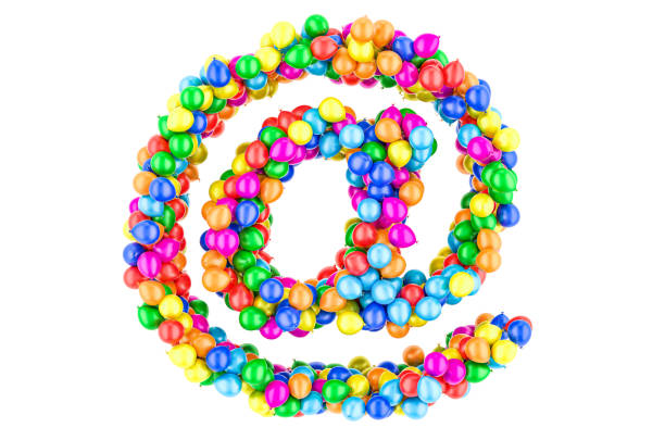 3D Envelope Notification with Bubble Speech - White Background - 3D Rendering