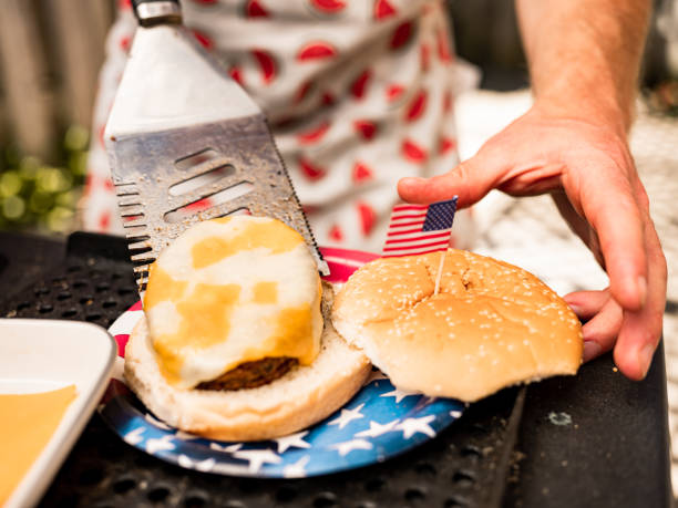 istock Building 4th July BBQ hamburger 1251374620