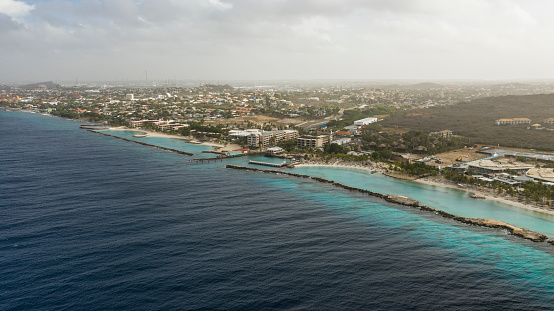 Aerial over Curacao /Caribbean /Netherland Antilles