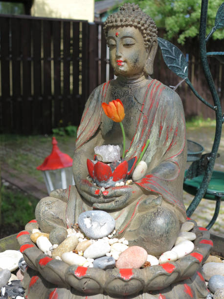 istock Decorated Buddha figurine in the garden 1251374894