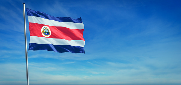 La bandera nacional de Costa Rica photo