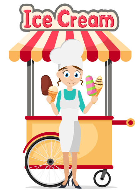 152 Ice Cream Vendor Illustrations & Clip Art - iStock | Ice cream cart,  Ice cream truck, Ice cream stand