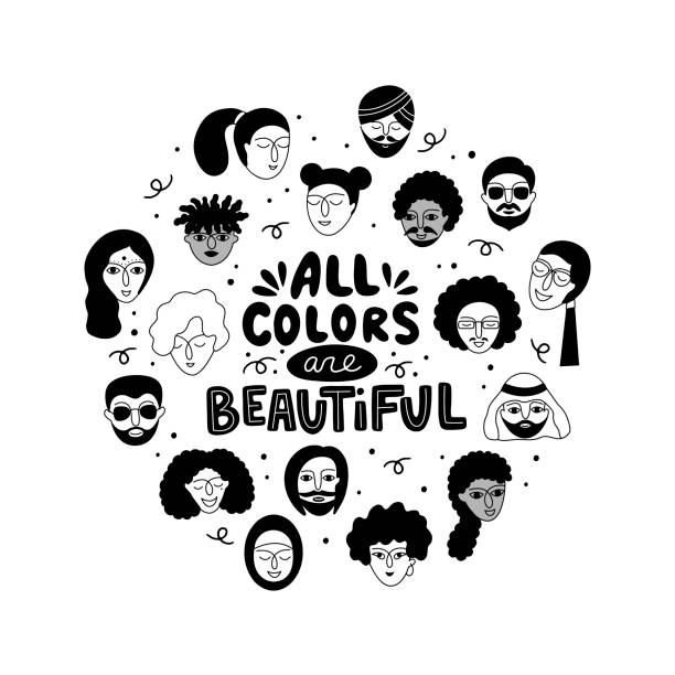 illustrations, cliparts, dessins animés et icônes de toutes les couleurs sont de beaux lettrages. - seamless black pattern white