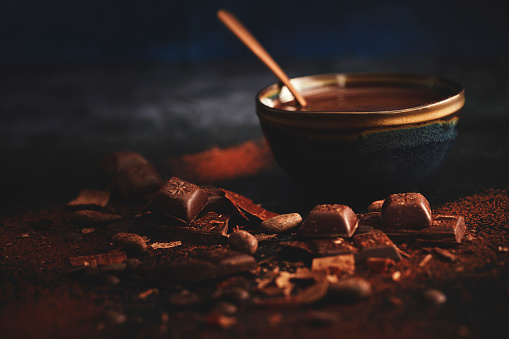 Preparing Finest Homemade Chocolate with Nuts