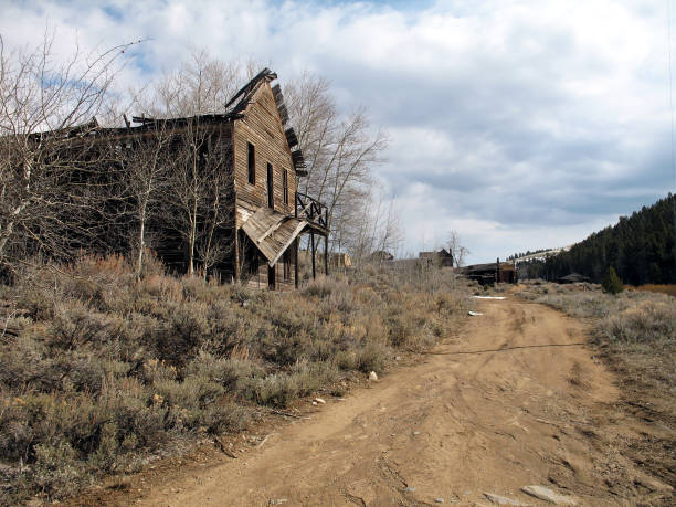 istock Rustic old ghost town buildings in Comet Montana 1251378683