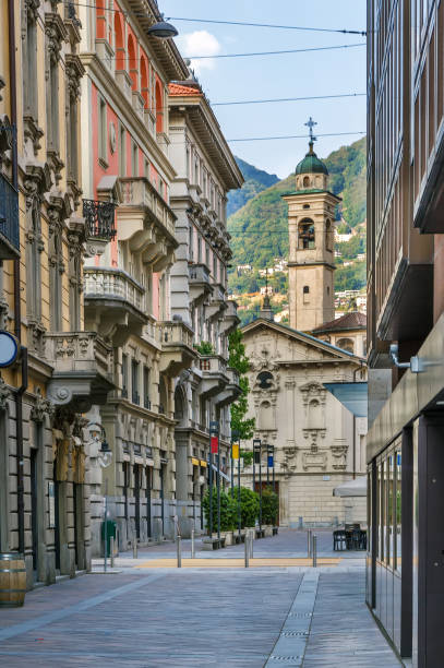 istock Street in Lugano, Switzerland 1251379158