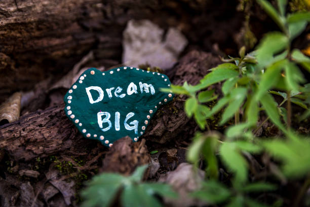 istock Painted rock that says, 