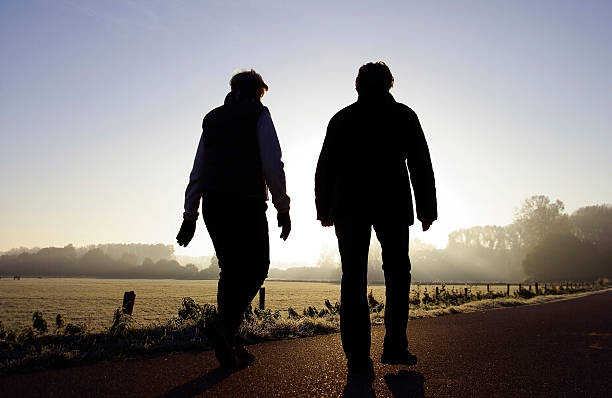 istock Two women in morning silhouette 125138651