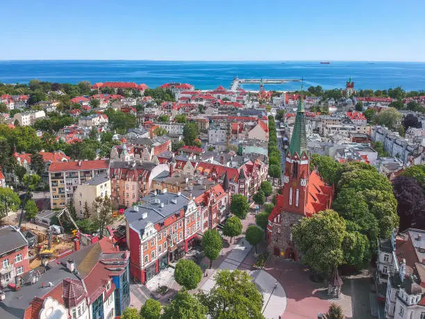 Aerial view over Sopot