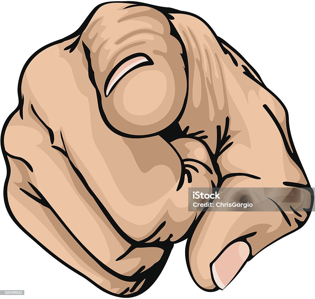 Pointing the finger  Authority stock vector