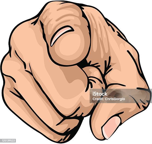 Pointing The Finger Stock Illustration - Download Image Now - Authority, Cartoon, Color Image