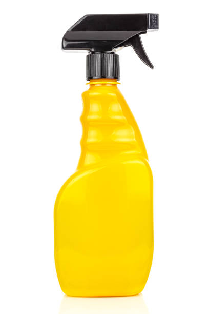 istock Side view of yellow spray gun isolated on white background 1251400247