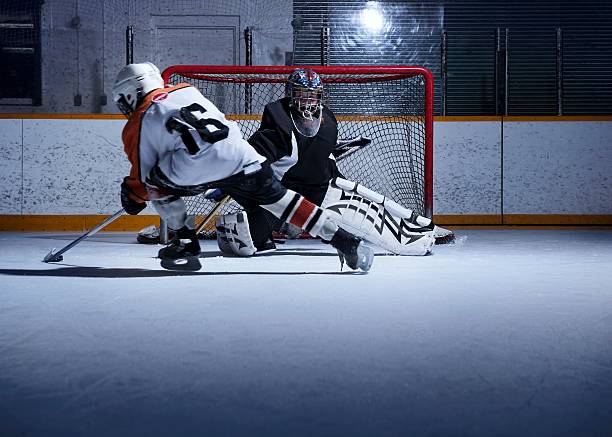 Hockey Shoot Out stock photo