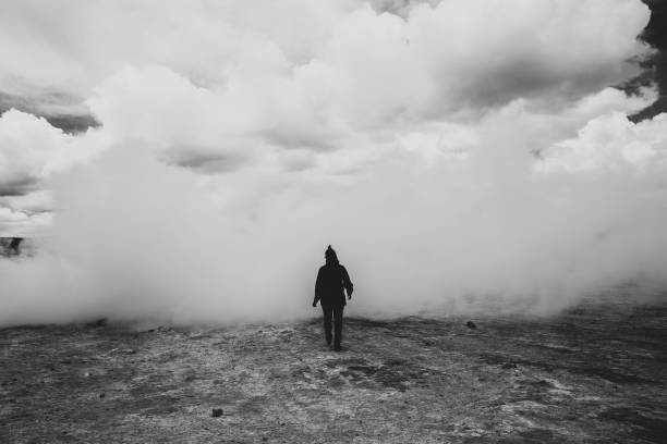 istock woman through the steam 1251407771