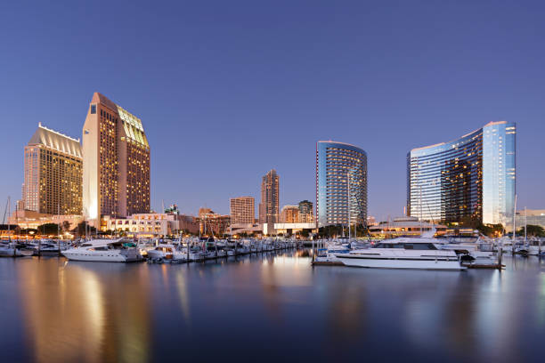 San Diego Skyscrapers and Marina stock photo