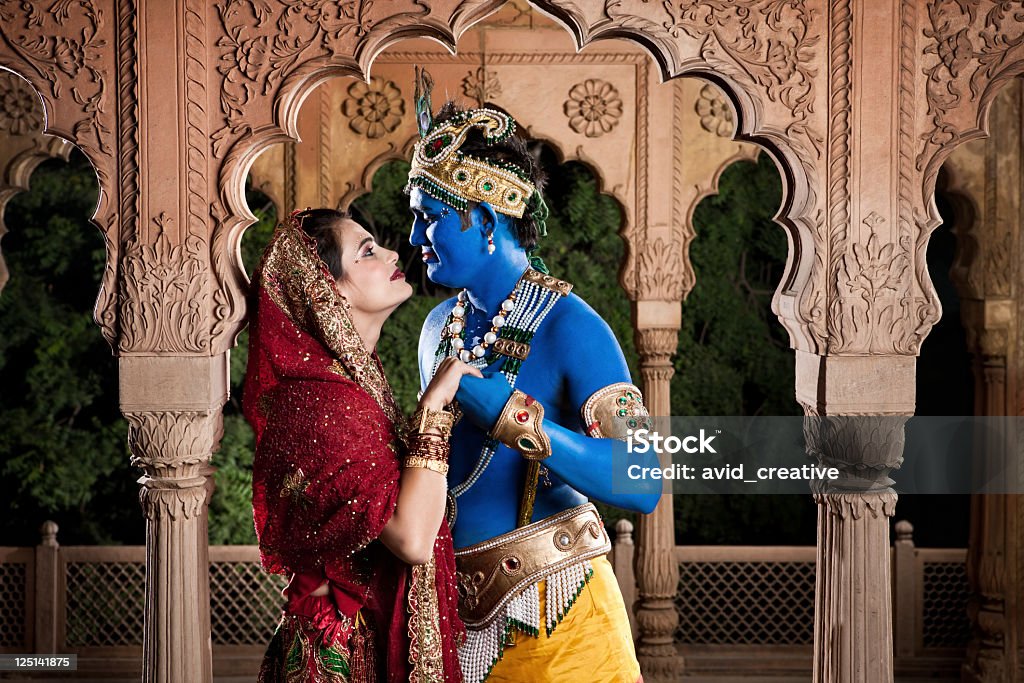 Intime Lord Krishna und Radha - Lizenzfrei Krishna Stock-Foto