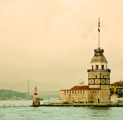 Maiden Tower, Bosphorus Istanbul. Toned Image