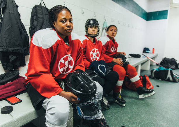 istock Women's Ice Hockey Player Portrait 1251422929