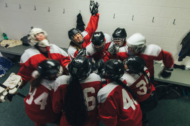 여자 아이스하키 대표팀 축하 - womens ice hockey 뉴스 사진 이미지