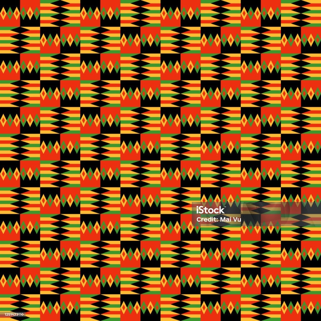 Kent State Pattern Kente Cloth Seamless Pattern Stock Illustration - Download Image Now ...