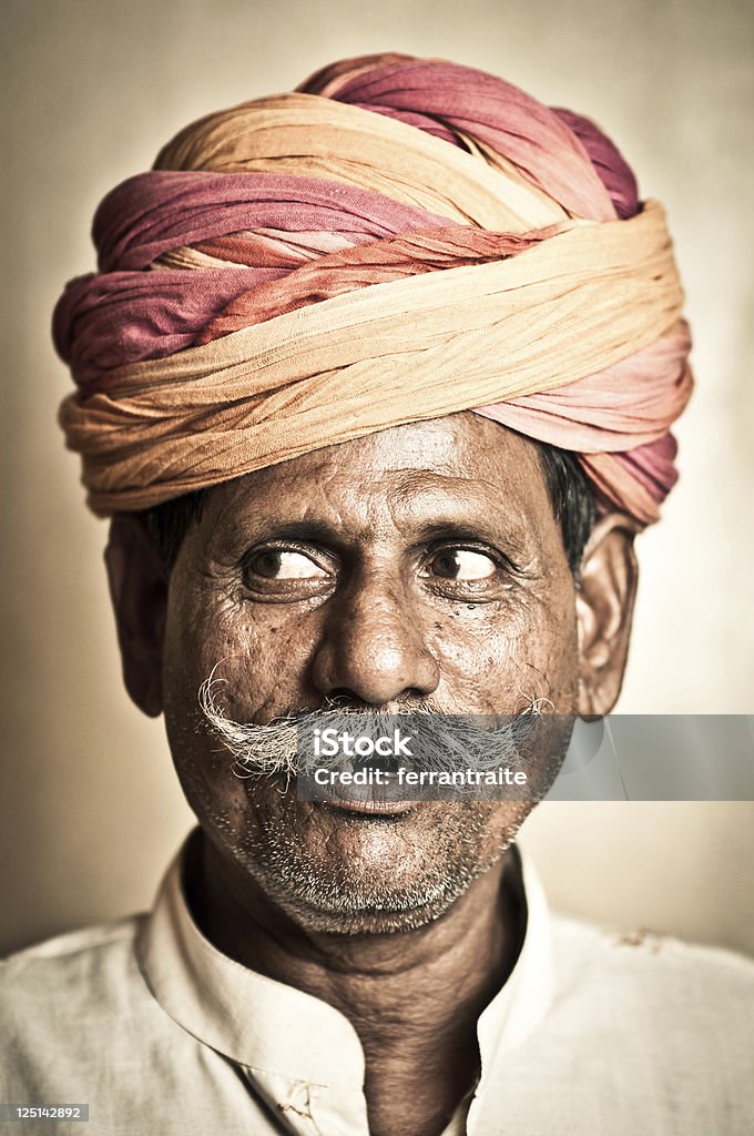 India Senior hombre - Foto de stock de Bigote libre de derechos