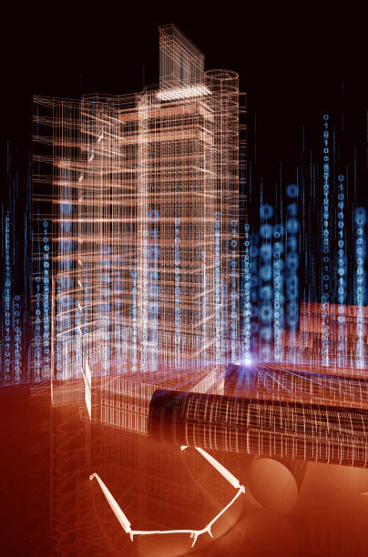 istock Heap of architectural design and project blueprints drawings of. 1251430107