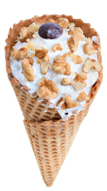istock Ice cream in waffle cone isolated 1251430918