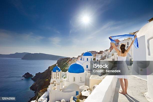 Summer Vacation Stock Photo - Download Image Now - Santorini, Blue, Greece