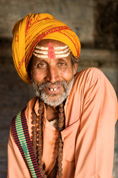 istock Sadhu - indian holyman sitting in the temple 125143476