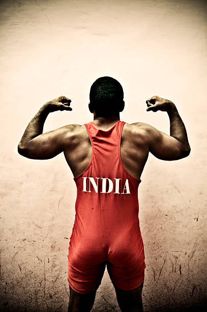 인도어 wrestler - men male masculinity indian culture 뉴스 사진 이미지