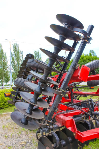 istock Large disc harrow Case, towing for tractors to plow field 1251439710