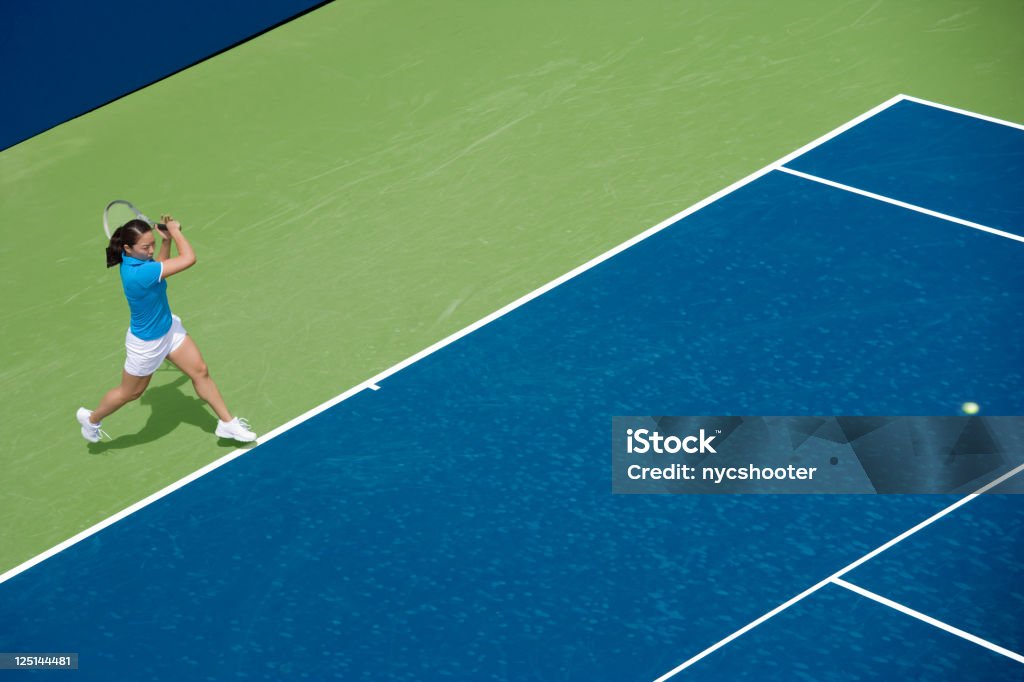 Tennis Spieler schlagen Vorhand - Lizenzfrei Tennis Stock-Foto