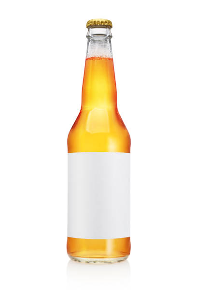 istock Transparent beer bottle isolated on white background. 1251447671