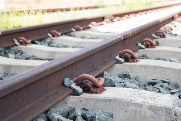 istock Iron rusty Railway tracks railroad for Trains 1251447879