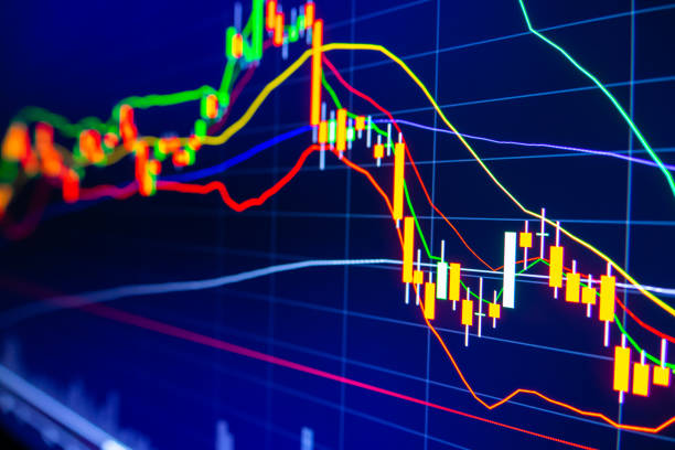 istock Stock exchange market graph on LED screen for business concept. 1251450974