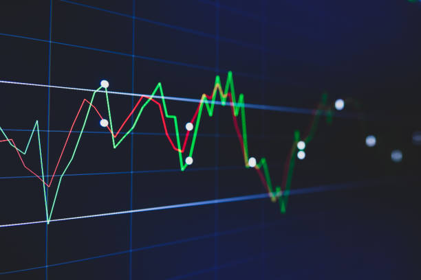 istock Stock exchange market graph on LED screen for business concept. 1251451857
