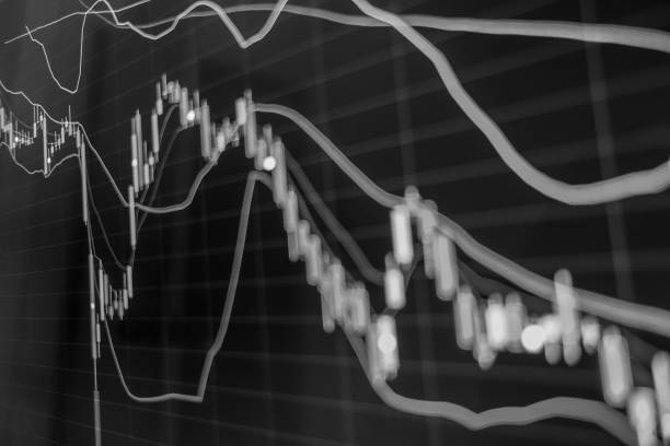 istock Stock exchange market graph on LED screen for business concept. 1251452327